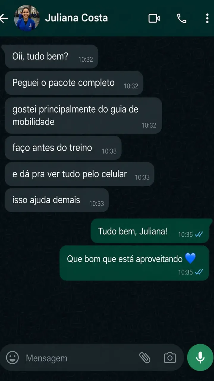 Conversa ilustrativa sobre a utilização do Jiu Master.